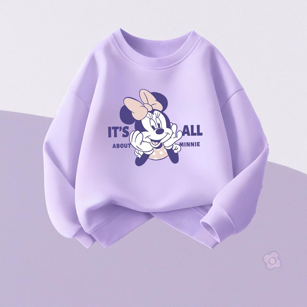 2026 Autumn New Girls Casual Sweatshirts Kids O Neck Hoodies Cartoon Print Children's Long Sleeve Tops Breathable Sport Clothes