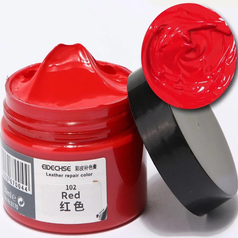 50ml Car Leather Paint Seat Care Liquid For Auto Leather Refurbish Repair Tool For Shoe Sofa Coats Holes Scratch Crack 20 Colors