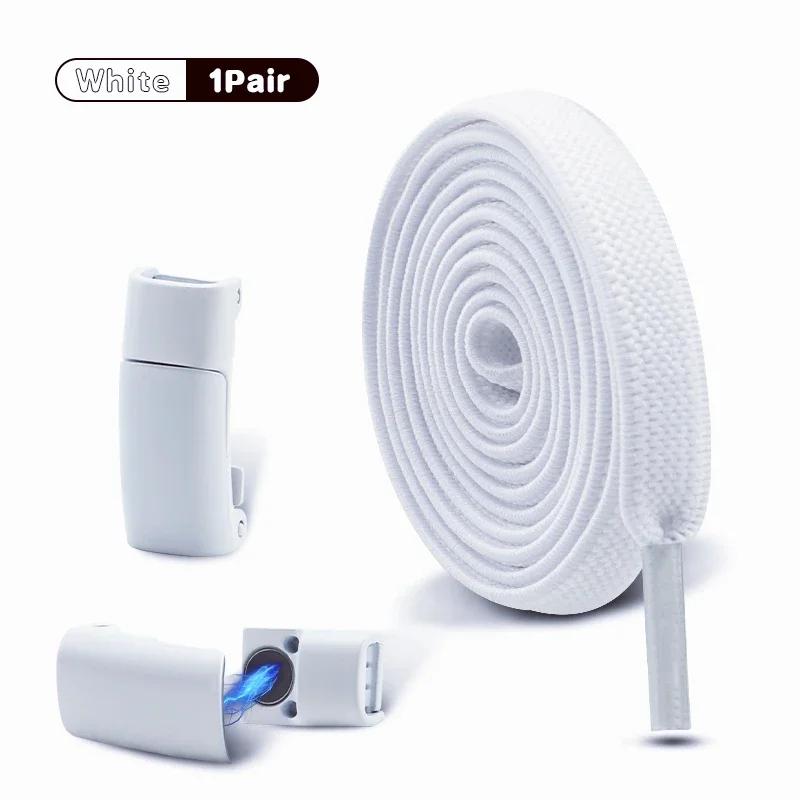 1Pair No Tie Shoe Laces Magnetic Shoelaces Without Ties Elastic Laces Sneakers Outdoor for Kids Adult Shoelace Shoes Accessories