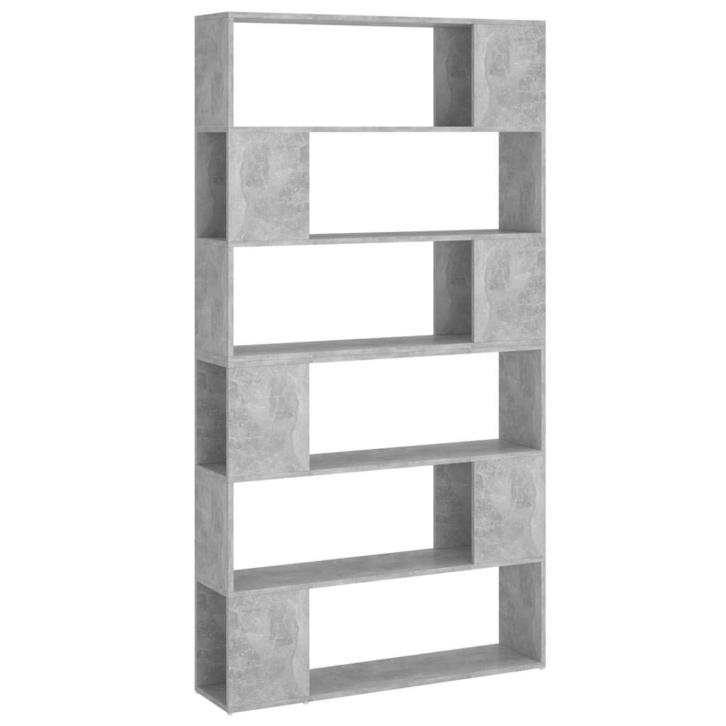 Bookshelf Room Divider Concrete Grey 100 x 24 x 188 cm