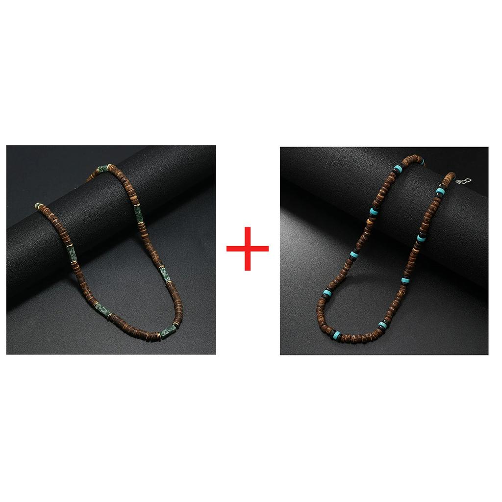 New Bohemian Men's Beaded Necklace Tiger Stone Natural Stone Fashion Trend Design Minimalist Necklace Commemorative Gift