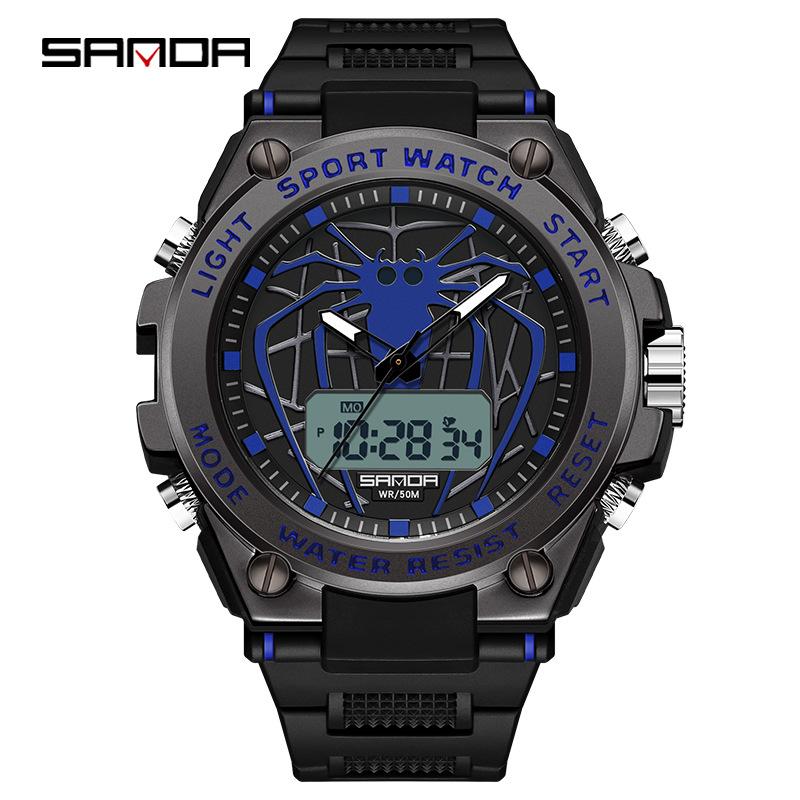 SANDA Business Fashion Trend Watch Luminous Waterproof Personalised Large Dial Watch