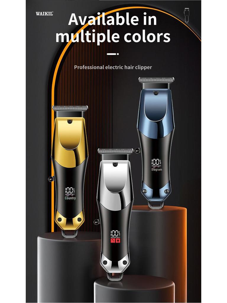 Rechargeable Multi-Function LCD Display Electric Hair Clippers & Razor