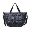 New Large Capacity Down Bags Quilted Design Solid Color Tote Bag Shoulder Bag Winter