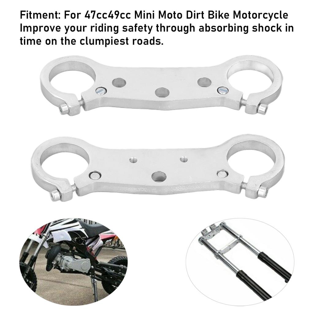 Front Shock Absorber Direction Device Upper Lower Plate for 47‑49cc Mini Motorcycle Modification
