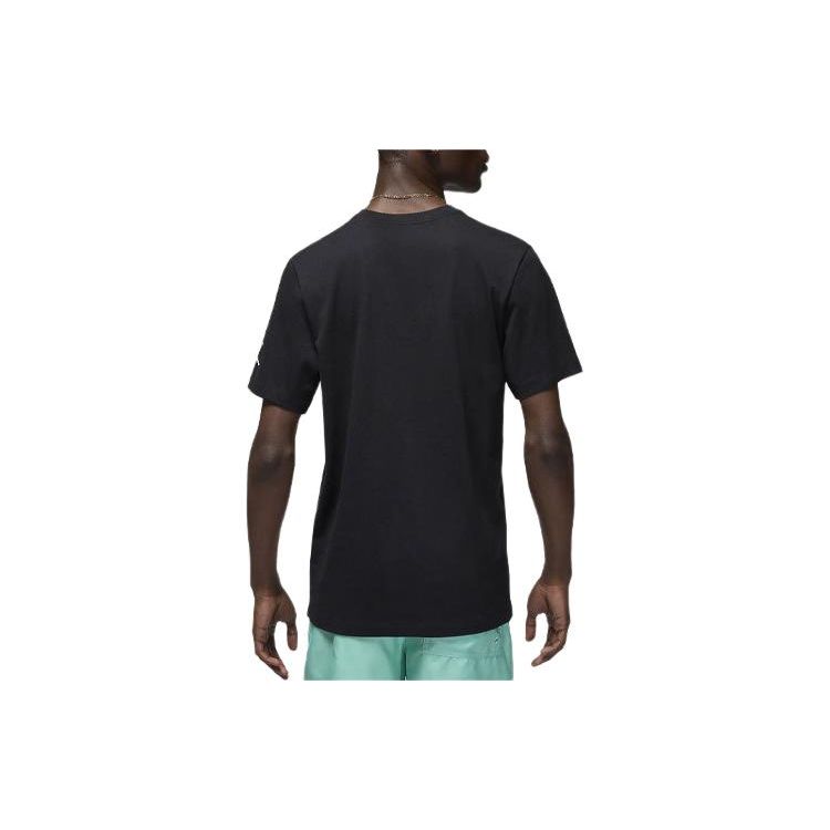 Jordan Flight MVP Letter Number Character Pattern Round Neck Casual Comfortable Short Sleeve T-Shirt Men T-Shirt Black FN5990-010