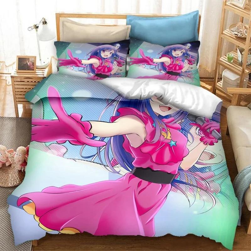

Comforter Anime Oshi No Ko 3D Printing Bedding Set S S 2/3 Piece Comforter Bedding Sets Bedclothes Bed Home Textiles Comforter (quilt)-EU Single(135*200cm)3pcs
