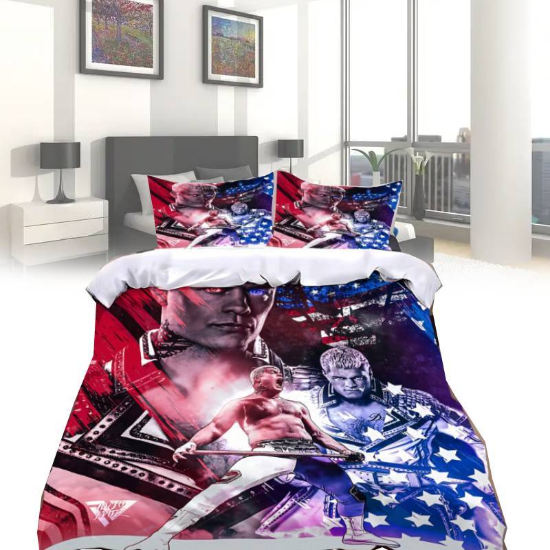 Cody Gedruckt Rhodes Bettbezug Kissenbezug 3-teiliges Set Bettwäsche Täglicher Gebrauch Schlafzimmer