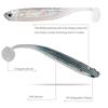 5Pcs Jig Head Fishing Soft Lure Colorful T Tail Fishing Bait Artificial Vivid Worm Lure Carp Bass Swimbait Wobbler Tackle Bait