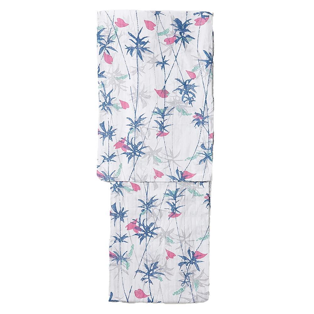 Kimono Yukata Cotton Kimono Cornflower [Kyoto Yuzen] Women's (Single Item) - Nihonbashi/Haibara - High-Quality - (Indigo White)