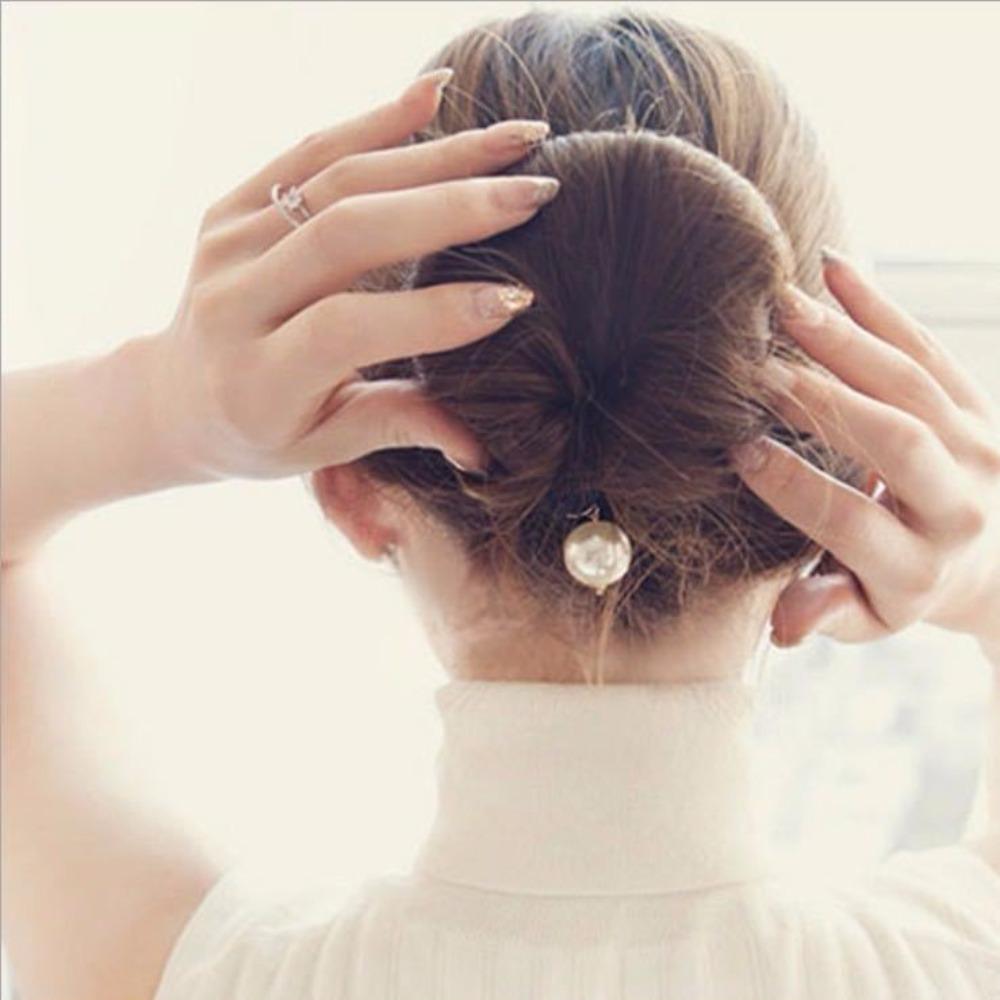 Pearl Hair Bun Maker Hair Disk Donut Bun Curler Braider Hairstyle Twist Maker  Women