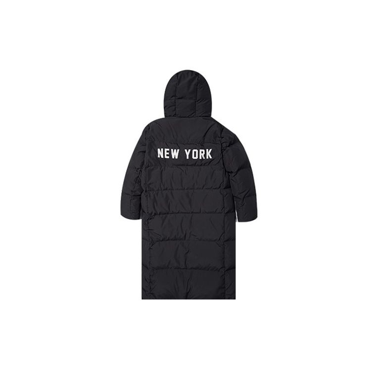 New Era FW21 MLB Series New York Yankees Hooded Woven Mid-Length Zipper Down Jacket Winter Unisex Jacket Black 12877419