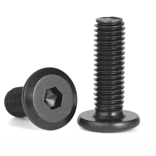 20-Pack 304 Stainless Steel Hex Bolts, M6 X 15mm, Black Finish, with Hex Wrench, Heavy-Duty, Durable, Rust-Resistant, Bright Finish, for Fastening and