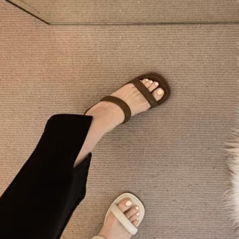 Fashion Summer New Thick Heel Sandals Women's Fashion Round Head Open Toe Anti-slip Wear-resistant High Heels