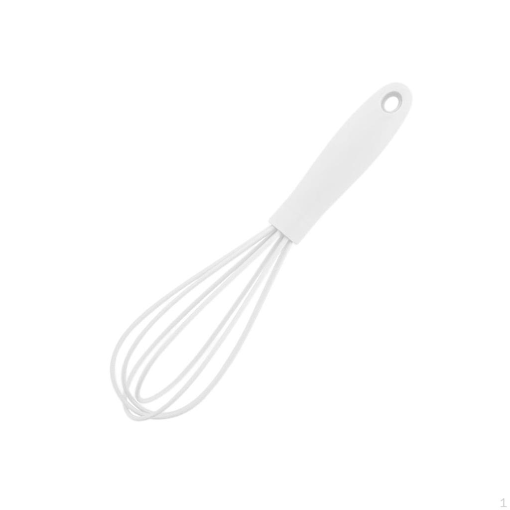 Egg Beater Utensil Non Scratch Tool Wire Whisk Silicone for Beating Frothing Blending