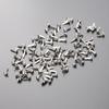 100 Stück Mini-Klammern Kleine Runde Pastellfarben Metallklammer für Scrapbooking Basteln Foto-Befestigung Bandbefestigung 5,5x11mm