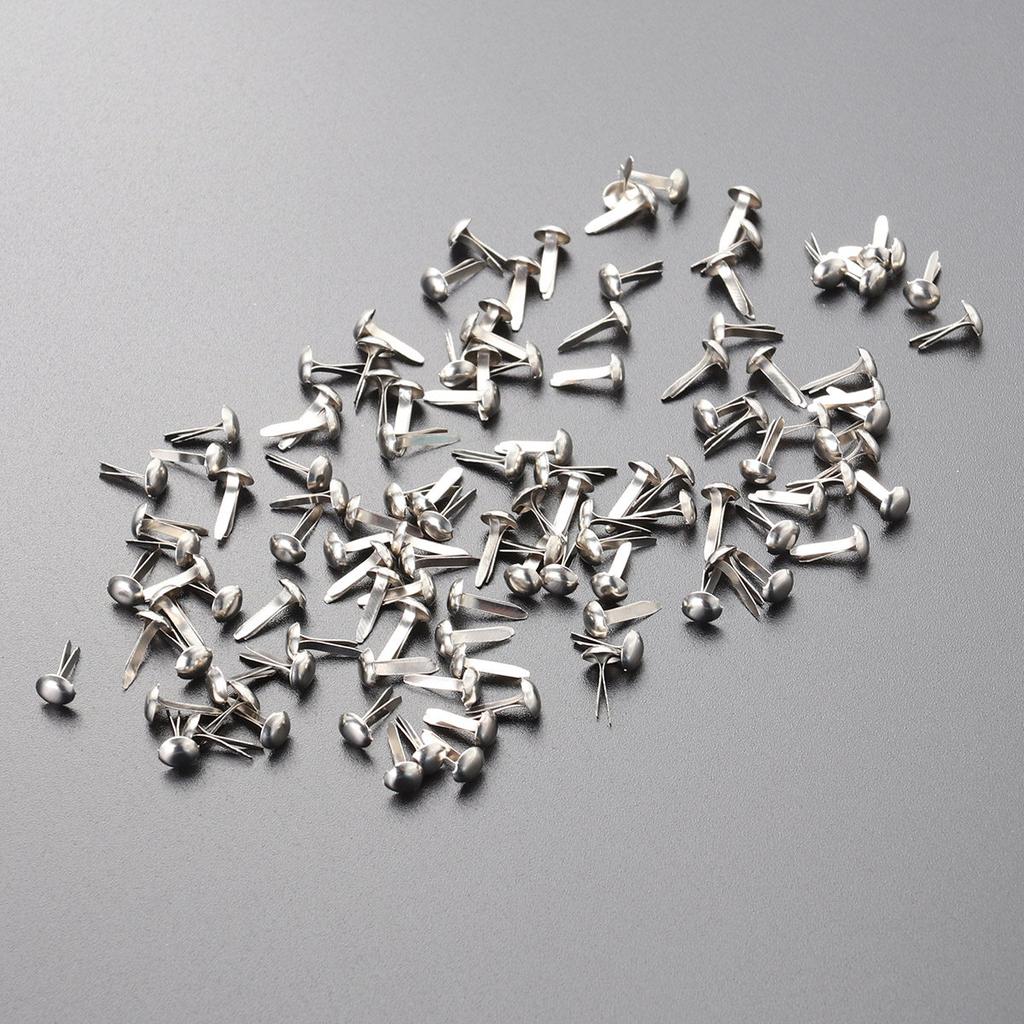 100 Stück Mini-Klammern Kleine Runde Pastellfarben Metallklammer für Scrapbooking Basteln Foto-Befestigung Bandbefestigung 5,5x11mm
