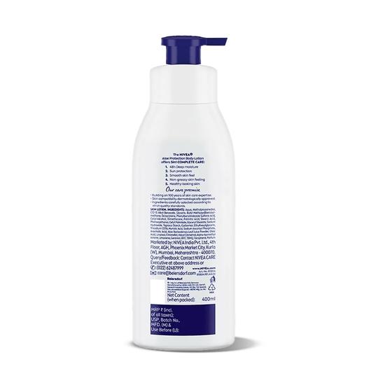 Lait corporel NIVEA Aloe Protection 400 ml | SPF 15 | Extraits d'aloe vera | Sérum hydratant | Hommes et femmes | Tous types de peau