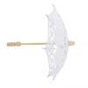 Bridal Umbrella Lace Cotton Embroidery   Parasol Umbrella Wedding Supply(White )