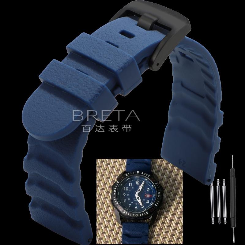 22 24mm Matte Knobby Texture Silicone Watchband for Luminox 3501 8831 3749 3741 Men's Diving Sports Bracelet Replace Wristbands