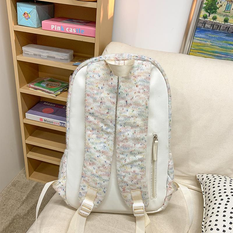 Student Schoolbag Women's Knitter Backpack