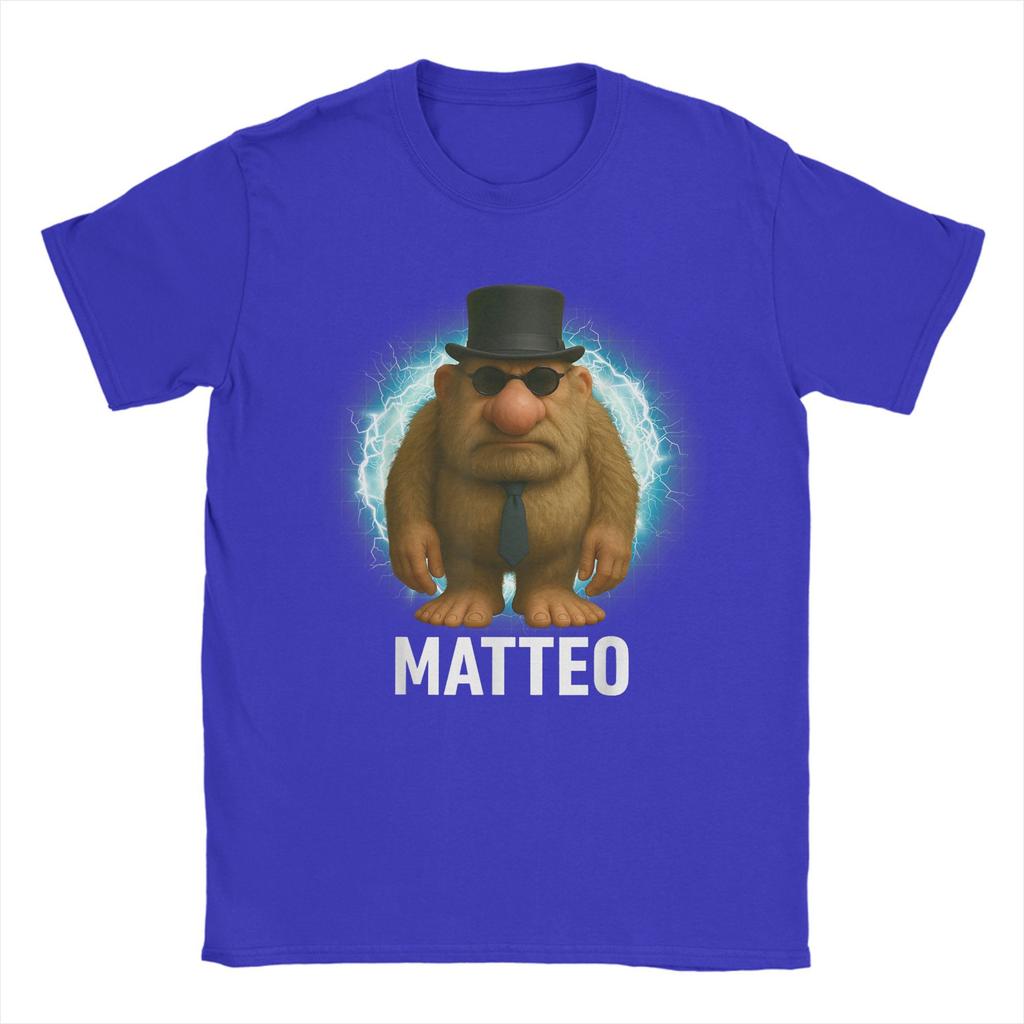 Matteo Mateo Matteooo Italian Brainrot Meme Cotton T-Shirt For Men Summer  Vintage T-Shirts O Neck Tees Plus Size Clothing