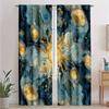 2pcs Yellow Paisley Art Deco Curtains, Mandala Retro Drapes, Bohemian Hippie Oriental Bedroom Window Treatments Decorative curta