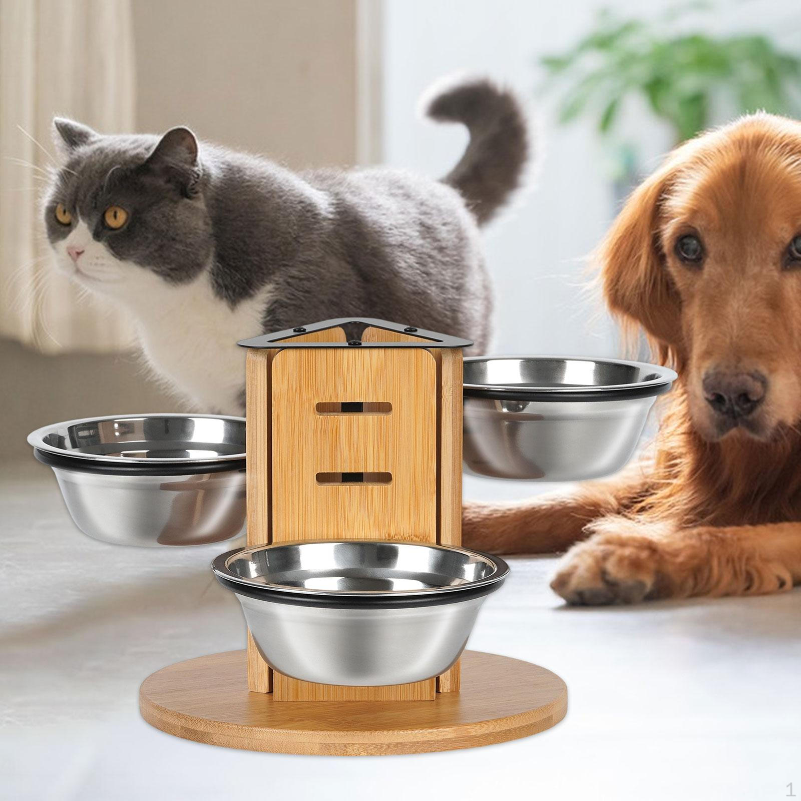 

Приподнятые миски для кошек Собак Вода Еда Кормушка для нескольких кошек Диспенсер Устойчивый