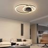 NETTLIFE - Plafonnier LED pour salon–40 cm noir lumière blanc chaud 3000K 23 W convient aux cuisines chambres et couloirs