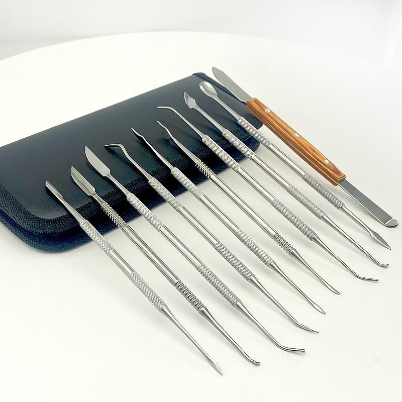 Dental Wax Carving Knife Set - Stainless Steel Technician Tools 