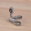 Men's Trendy Simple Single Ring Retro Domineering Snake Food Ring