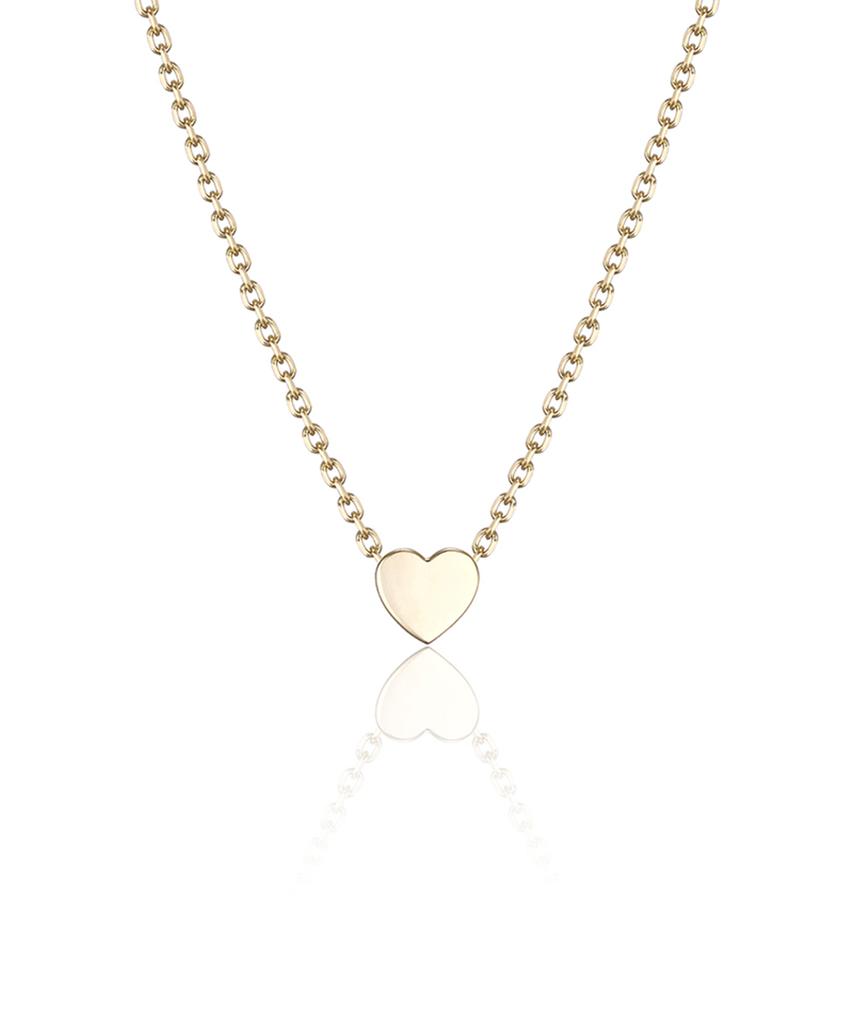 Akarki 14K Mini Flat Heart Necklace