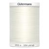 Set of 5 Spools Polyester Thread 1000m Gutermann Ref 701939 - Att 111 - Wedding White