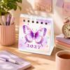 Butterfly Pattern Flip Calendar Portable Desktop Planner 2027 Desk Calendar  Daily Planning