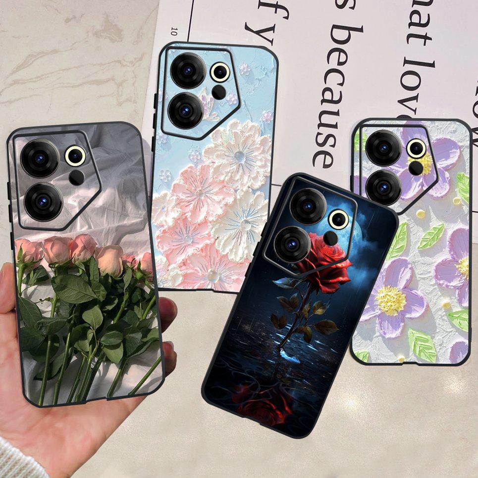 For Tecno Camon 20 20 Pro 4/5G 20s Pro 20 Premier Butterfly Flower Colorful Girly Funda Transparent Soft TPU Silicone Back Cover