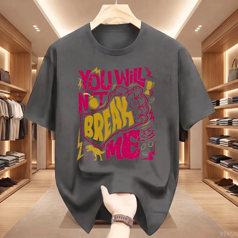 You Will Not Break Me Tshirt Unisex Unisex Dungeon Crawler Carl Dnd Book Tshirt Casual Round Neck Printed Tshirts Streetwear