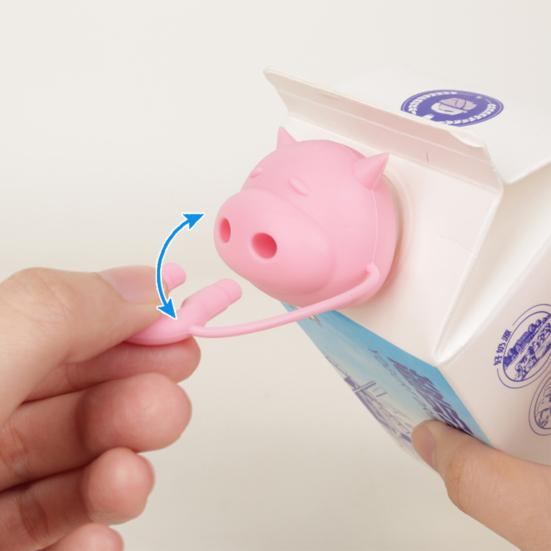 Anti-Spill Silicone Milk Cap Universal Carton Dispenser Leak-Proof Reusable Boxed Milk Diverter Funny Kitchen Gadget for Milk Lover