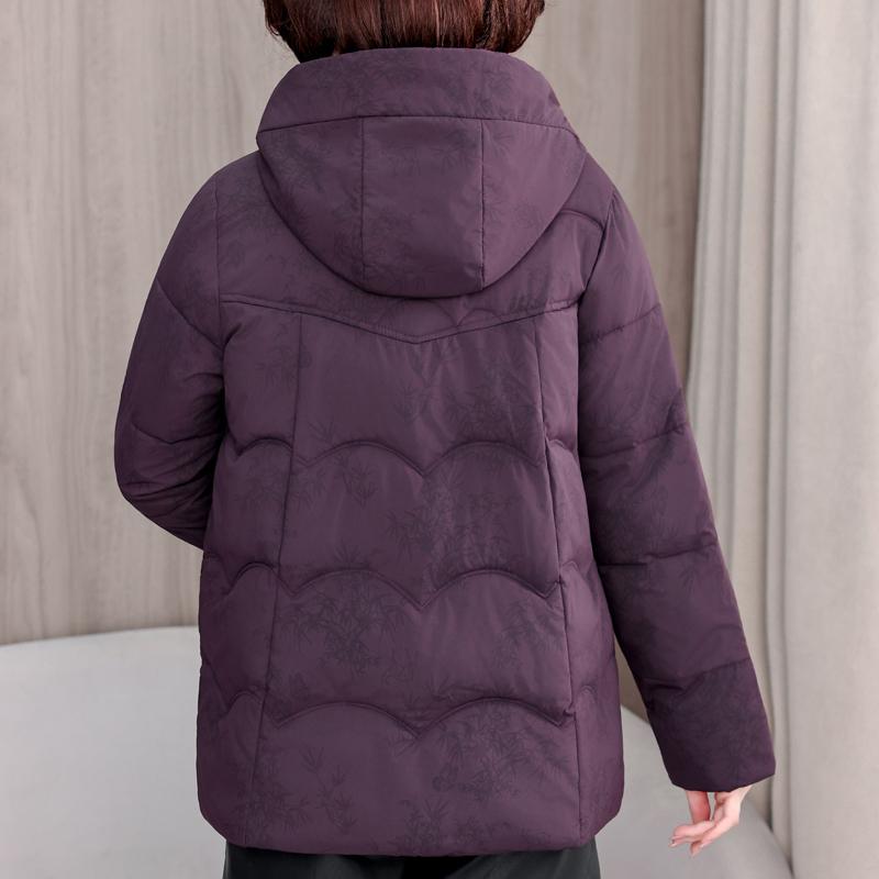 Plus Size XL-5XL Middle Age Women's Winter Jackets Hooded Elegant Loose Thick Warm Parkas Female Coats