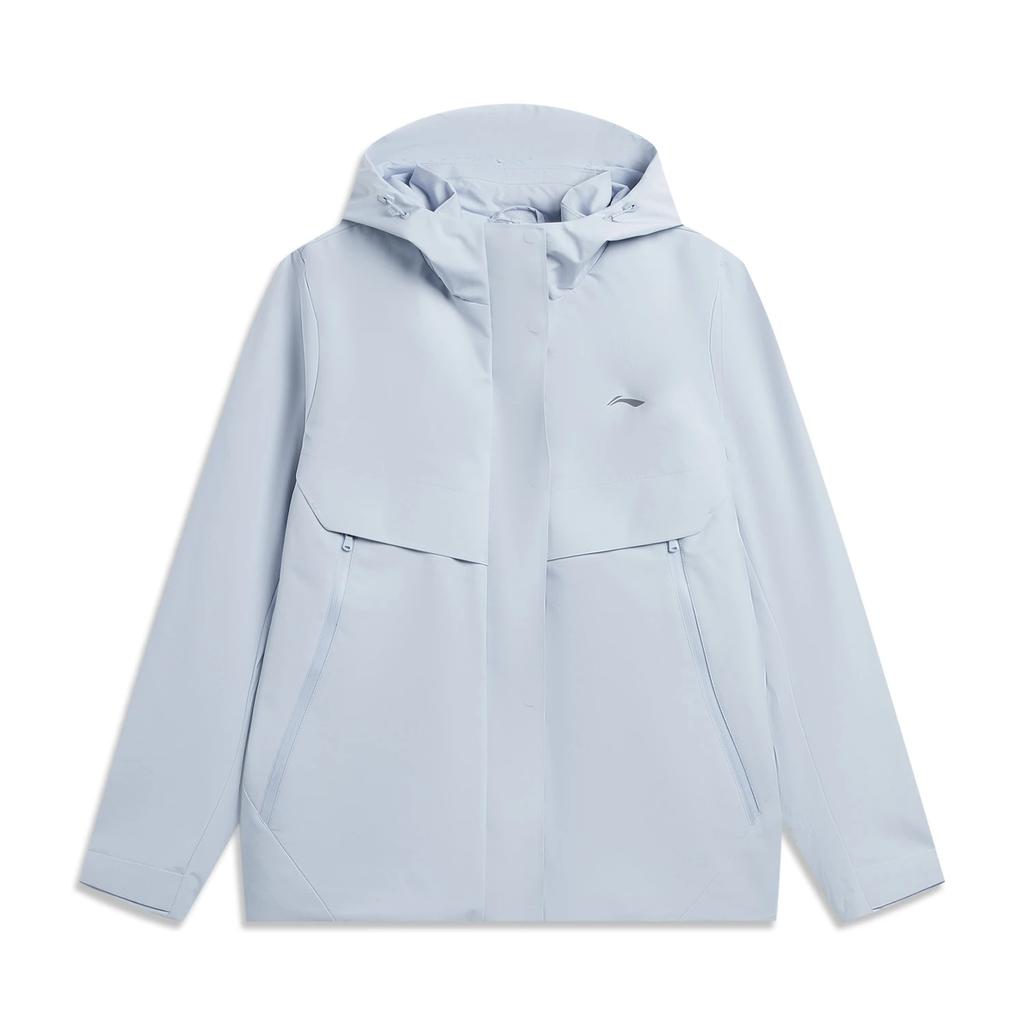 Li-Ning Outdoor CF Waterproof Hooded Zipper Three-In-One Solid Color Windbreaker Women Outerwear AWBV092-1