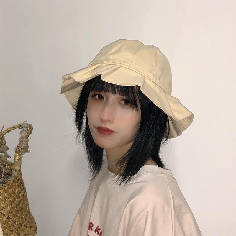 Cotton Sun Hat For Women With Short Brim And Ruffle Edge For Beach And Outdoor Activities