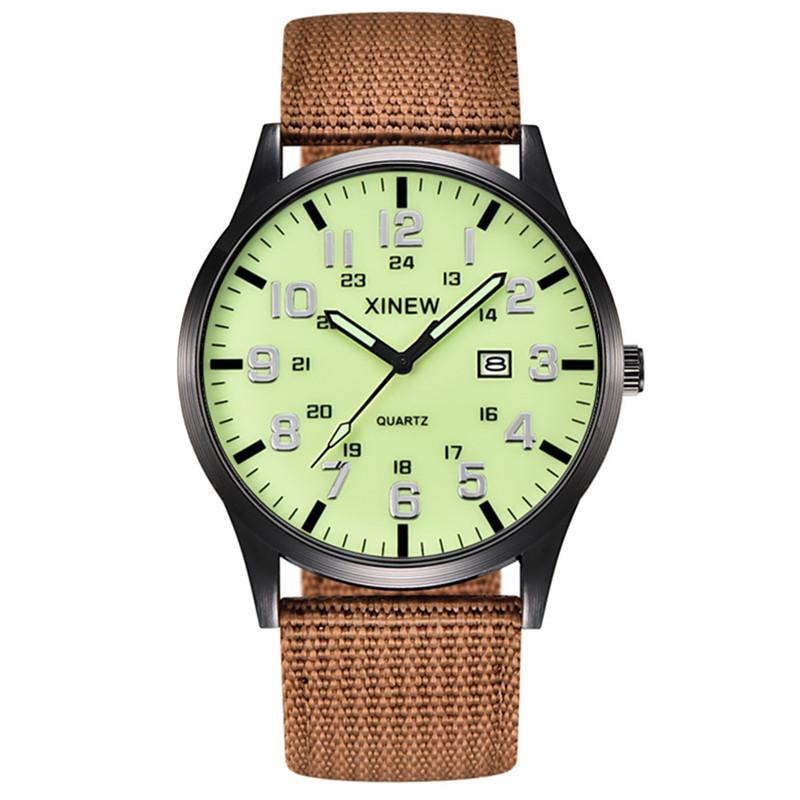 Watch Men's Nylon Strap Sports Calendar Quartz Watch