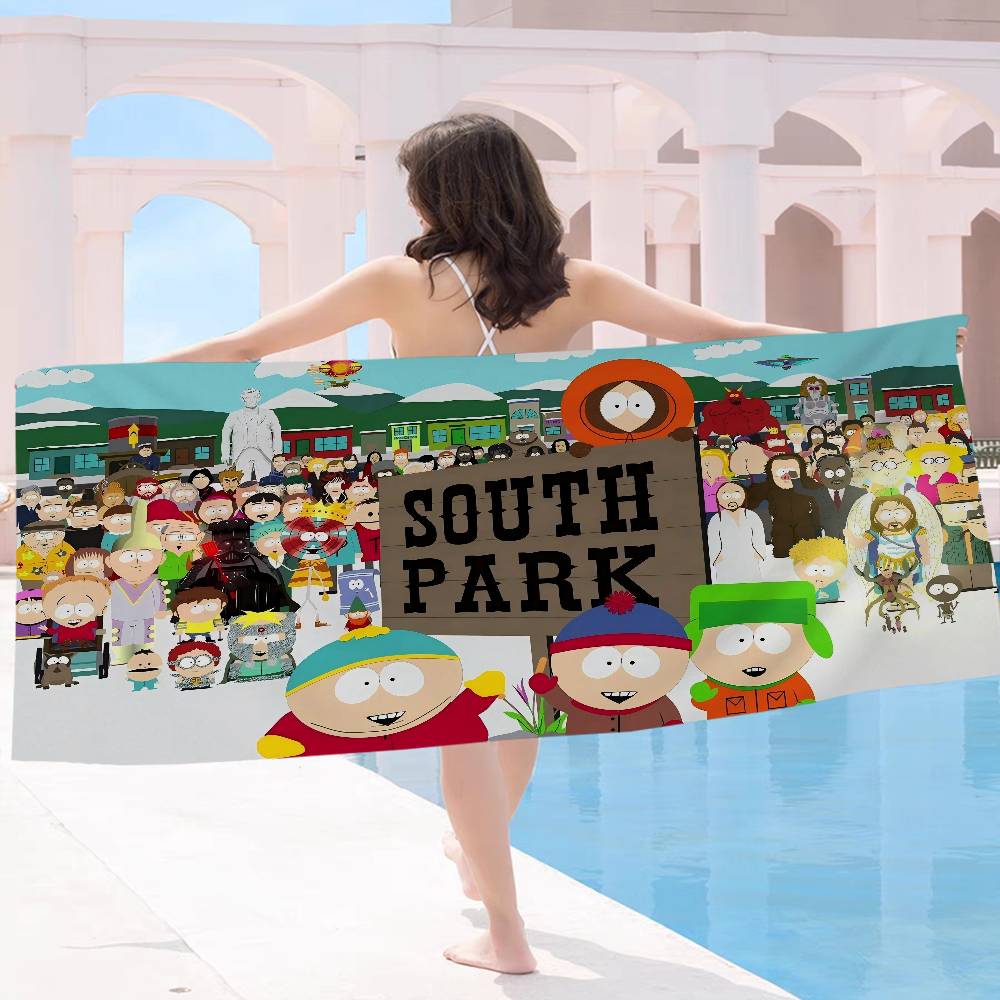 South Cartoon Parke Beach Towel Colorful Bath Towels For Girl Microfiber Quick Dry Sand Free Beach Yoga Spa Gym Pool