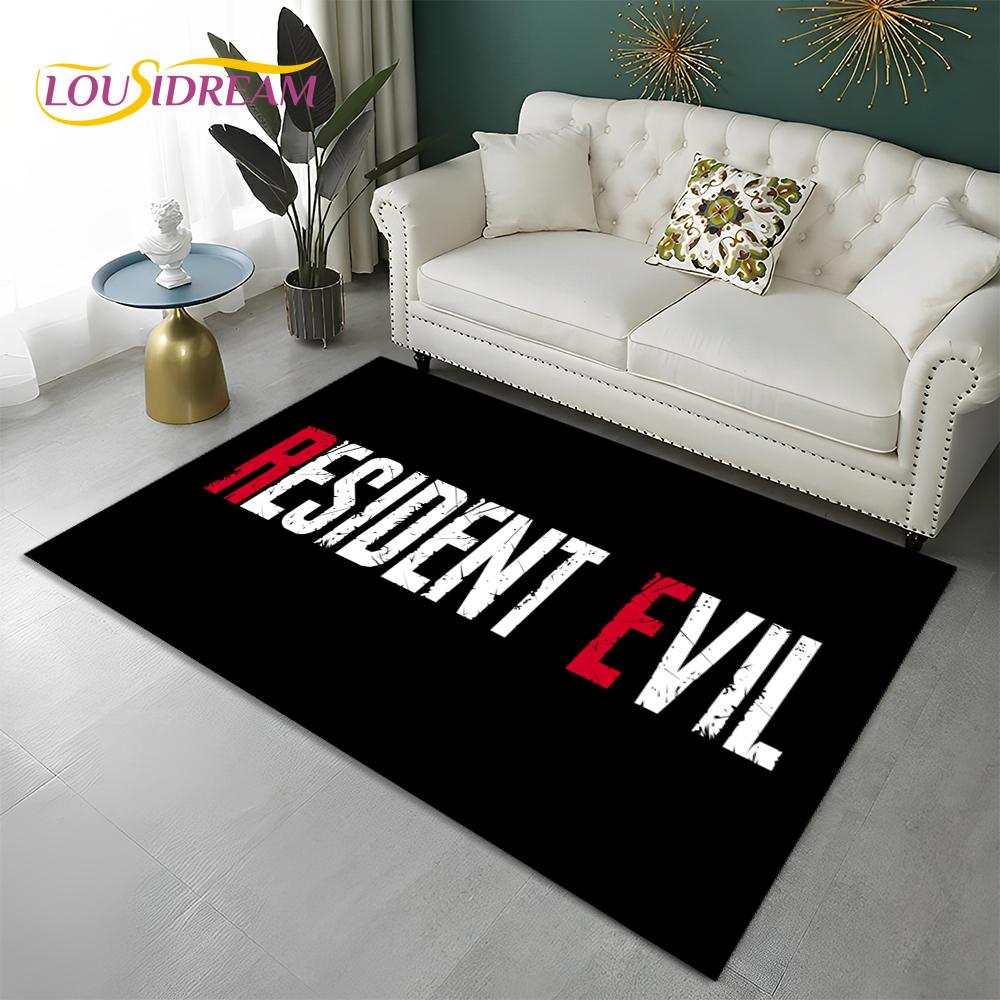 3D Games R-Resident Evil Gamer Carpet Rug for Home Living Room Bedroom Sofa Doormat Decor,kids Play Area Rug Non-slip Floor Mat
