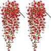 Artificial Plastic Artificial Flower 45 Mesh Eucalyptus Violet Wall Hanging Vine Garden Plant Hanging