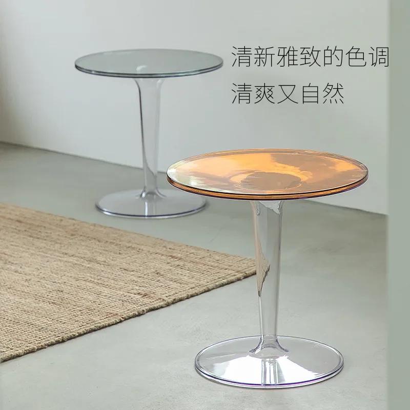Tavolino Acrilico Trasparente Nordico Creativo Cristallo Acrilico Caffè per Arredamento Soggiorno Piccolo per Comodino