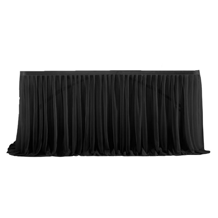 Delicate Pearls Tulle Table Skirt For Weddings Easy Assembly Table Drape Decorative Table Cloth for Formal Occasion Setup