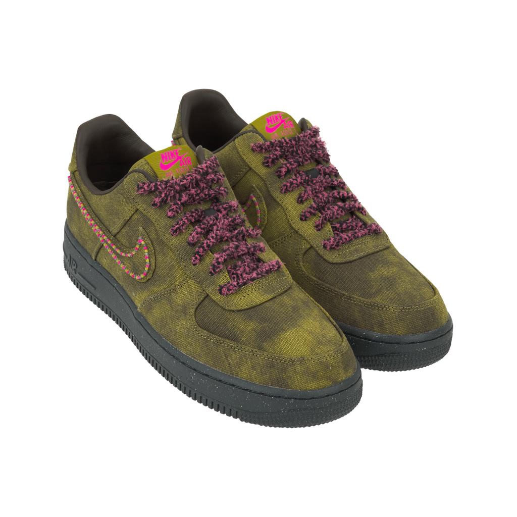 Nike נעלי סניקרס לגברים Air Force 1 Low 07 QS Boucle Desert Moss צבעוניות ורוד עז-מידווסט-זהב-ברוק-חום-שחור-אנתרציט IO4474-300