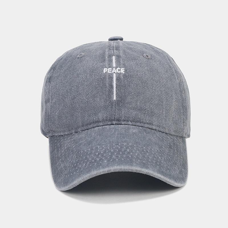 European and American fashion letter embroidery baseball cap men's personality casual soft top cap outdoor sun protection shade sun protection cap