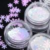 6Pcs/set Manicure Tools Christmas Glitter Flakes Christmas Nail Woolen Powder  Nail Salon