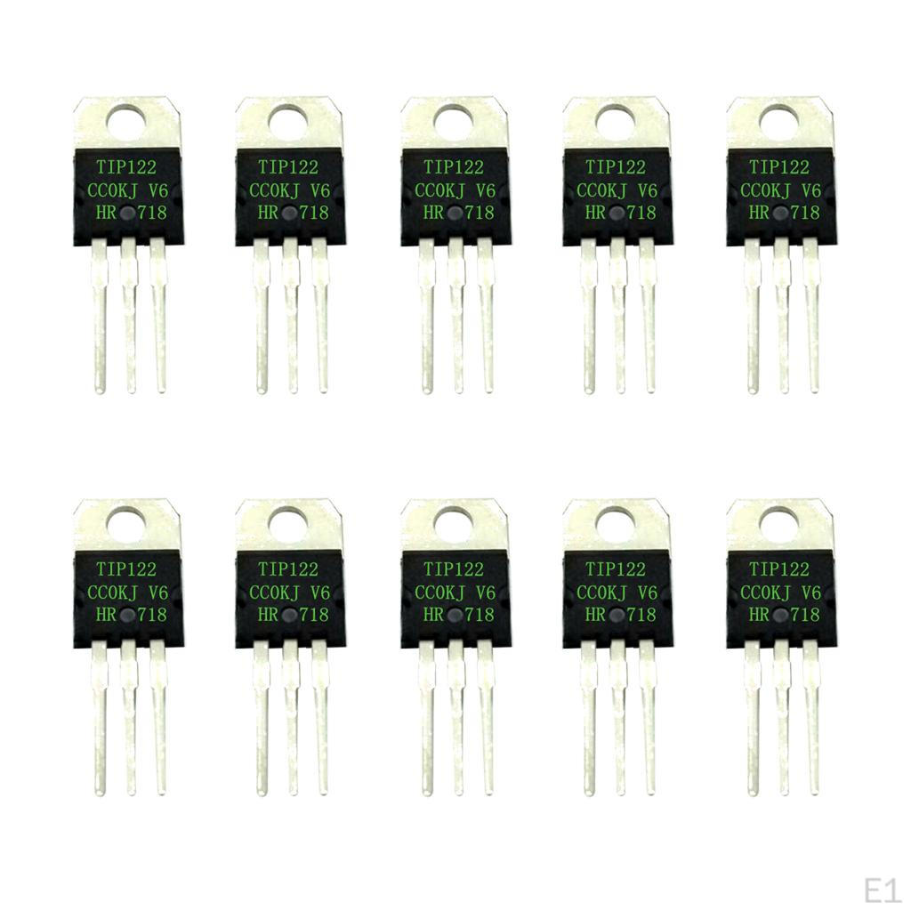 10pcs TIP122 Transistor Semiconductor Device 5A/100V NPN
